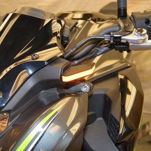 Kawasaki Z900 Turn Signal - Front - New Rage Cycles - with Load EQ - Black - `17-`19 Kawasaki Z900 Turn Signal - Front - New Rage Cycles - with Load EQ - Black - `17-`19